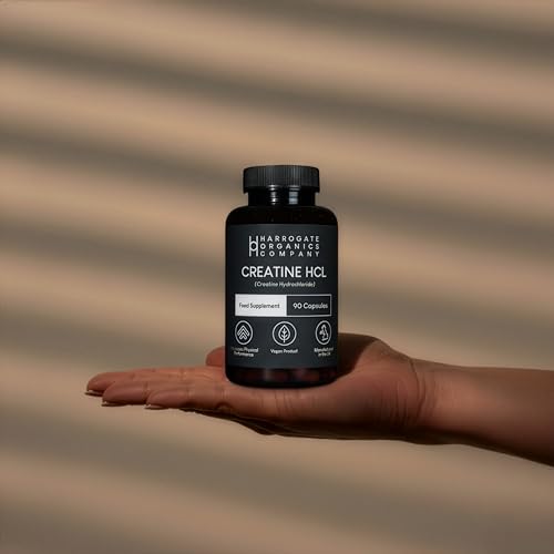 Harrogate Organics Creatine HCL Supplement 90 Capsules - 30-Day Supply, 750mg Pure Hydrochloride for Muscle Energy, Endurance Boost & Cognitive Support - Image 3