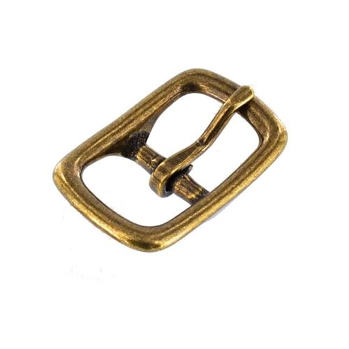 1210 3/4" Antique Brass, Center Bar Buckle, Solid Brass-Ll #TOP2
