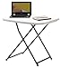 KG KitGarden - Mesa Auxiliar Plegable y Ajustable en Altura,75x50x56-73cm, Blanco, Folding