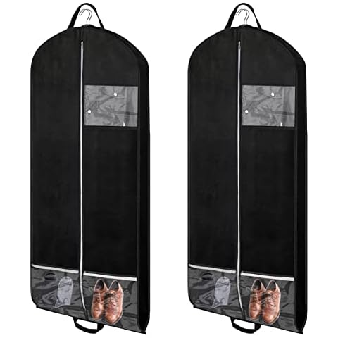 2 Stück Kleidersack Schwarz 135x60cm Cover