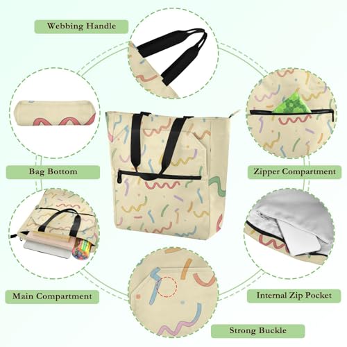 Sac fourre-tout pour enfants imperméable avec fermeture éclair pour plage - 5