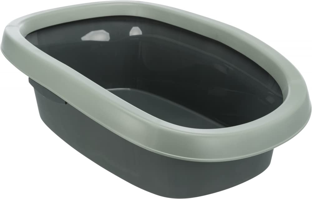 Trixie:- Be Eco Carlo Cat Litter Tray with Rim | Made with Lightweight and Durable Material | Perfect Starter for Toilet Training Kittens | Keeps The Surrounding Area Clean - 17x12x6 inch, Grey-Green (B09MG19D1W) Amazon Price History, Amazon Price Tracker