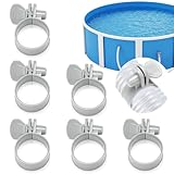 6 Stück Schlauchschellen Poolschlauch 32-38 MM Plastik, Verstellbar Schlauchschellen, Filterpumpe Schlauchklemmen, Schellen Für Poolschlauch, Geeignet Für Schwimmbecken Von 3,18–3,81 CM