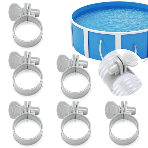 6 Pièces Collier De Serrage Plastique Pour Tuyau Piscine 32-38 MM, Collier De Serrage Pour Filtre À Sable, Convient Les Tuyaux Piscine Piscines 3,18 À 3,81 CM