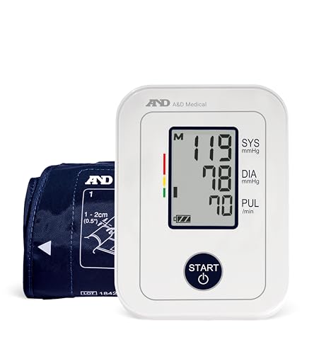 A&D Medical Blood Pressure Monitor for Home Use – UA-611 – Upper Arm Precise BP Machine– Wide Range Cuff 8.6-16.5” / 22-42cm), Easy to Use - One-Click Operation, 60 Reading Memory