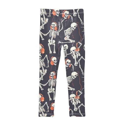 ZZKKO Girls Leggings Headphones and Skeleton Toddler Girls Clothes Leggings for Girls Toddler Girls Leggings 3-4T2