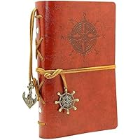 Cuaderno retro, libreta cuero, A6 diario de Viaje, HRYSPN de la