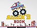 Personalized Name Monster Truck Stickers for Wall Decor - Monster Truck Room Decor for Boys - Monster Jam Wall Decals for Kids Bedroom - Customized Name Wall Decor - Car Decals Custom Wall Decal