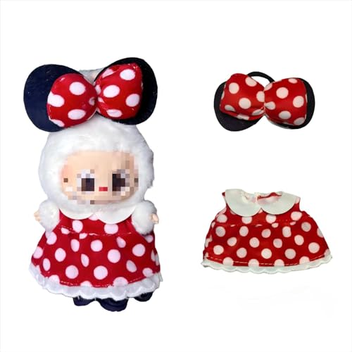 2025 Clothes for La Boo Boo(no Dolls), 2PCS Suit Designed for Lububu Clothes, Multiple Stylish Outfit, Used to Change Clothes for Your 15&17cm Dolls (Suit E)
