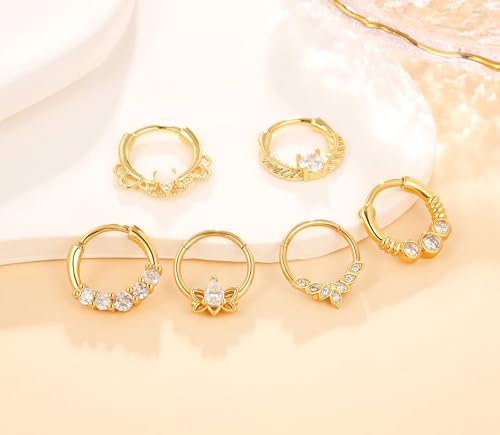 Septum Ring 16g Cute Septum Nose Rings Septum Daith Piercing Jewelry Septum Clicker4