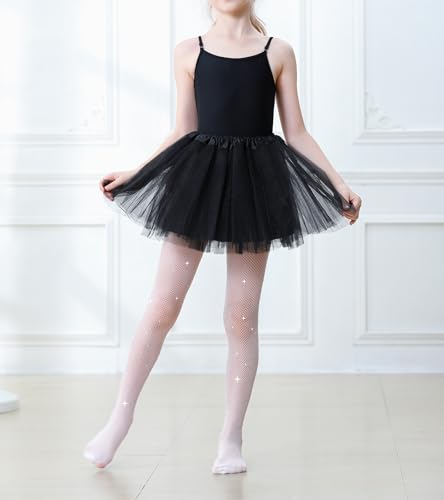 Image of Girls Sparkle Fishnet Tights Glitter Tights for Kids Toddler Rhinestone Stockings Halloween Star Pantyhose