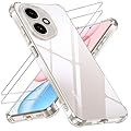 Yohii Cover per Honor 400 5G con 2 Pezzi Vetro Temperato, Antiurto di Grado Militare, Protezione Fotocamera, Anti Ingiallimento Ultra Sottile Custodia - Trasparente