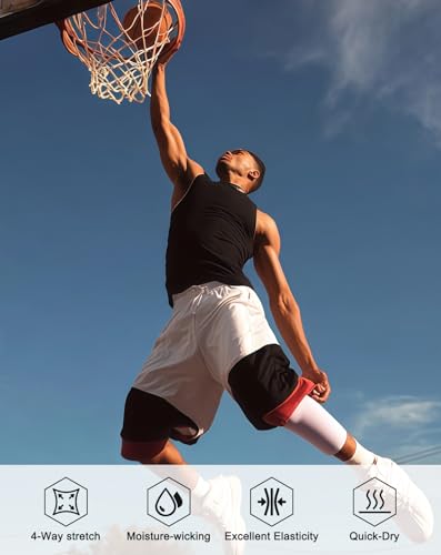 2 Pack Men's 3/4 One Leg Compression Capri Tights Pants Basketball Athletic Running3