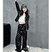 Teen Girls Stage Outfit Sequin 2 Piece Sweatsuit Zip up Hoodie Jacket and Wide Leg Sweatpants Fashion (Black, 7-8 Years)