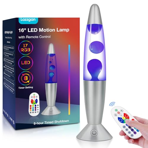Lámpara de movimiento líquido LED de 16 pulgadas con 17 colores y mando a distancia para mesa
