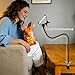 Ltheifaa Gooseneck Phone Holder for Bed,Flexible Arm Clip,Lazy Bracket Mount Clamp for Desk,Headboard, Bedside,360 Adjustable DIY Flexible Grip Desktop Mobile Cell Phone Stand for All 4-7”Devices