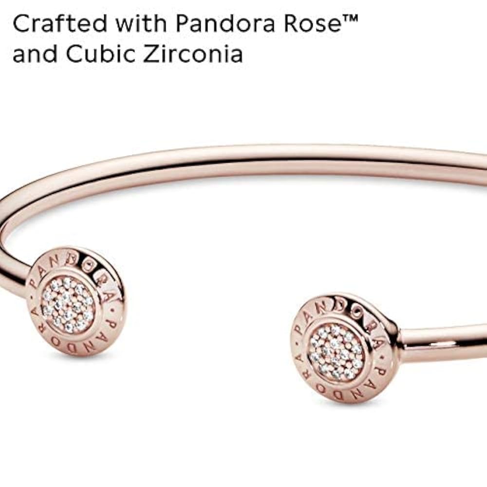 Amazon.co.jp: PANDORA ローズオープンロゴバングル、クリア