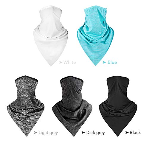 KKmoon 3 unidades Summer Ice Silk Triangle Scarf Máscara protetora solar Máscara de proteção solar p
