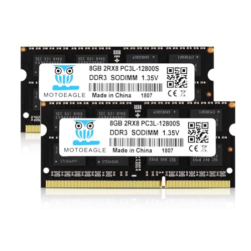 Image of [16GB DDR3L SODIMM RAM ] DDR3L 16GB Kit (2 x 8GB) 1600MHz PC3-12800 CL11 Unbuffered Non-ECC 1.35V SODIMM 204-Pin Laptop Notebook PC Computer Memory