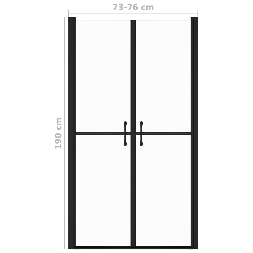 vidaXL Drzwi prysznicowe, przezroczyste, ESG, (73-76) x190 cm