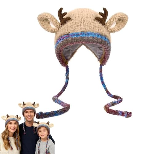 Bonnet de rangement festif de Noël motif renne pour marchés d'hiver