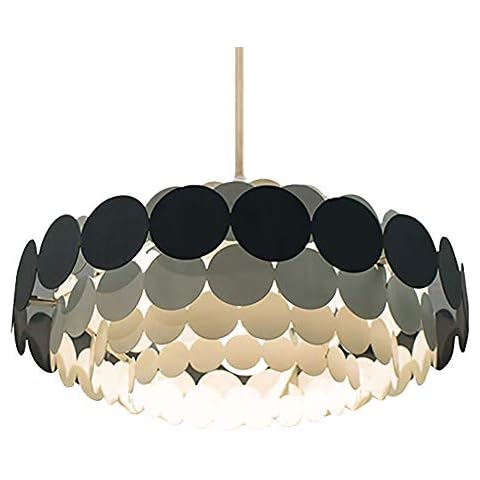 Qumton Modern Hanging Lamp Simple Creative Metal Chandelier Living Room Dining Room Bedroom Donut Pendant Light Cover