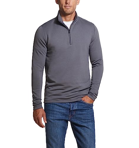 Weatherproof Vintage Mens Long-Sleeve Quarter-Zip Fleece Sweater