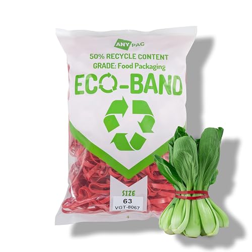 Bandas de grado alimenticio vegetal rojas elásticas de 80x6mm