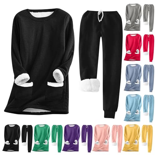 Pantalones de tela de manga ancha para mujer que solucionan el frío en casa con felpa morada 2