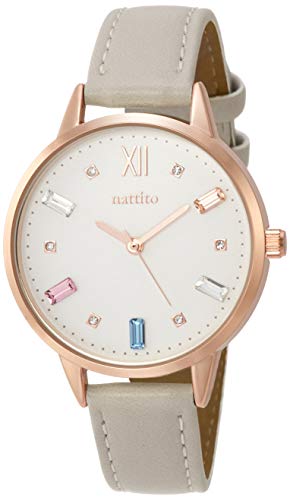 腕時計 フィールドワーク アナログ ビジュー スワロフスキー 装飾 革ベルト ST227-2 レディース グレー