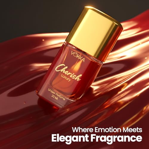 Image of Vokka Cherish Luxury Long Lasting Unisex Perfume 20ml | Eau de Parfum | Perfume for Man & Woman | Premium Fragrance Pocket Perfumes | Gifts for Him & Her | Lavender & Woody Mahogany Teakwood Notes