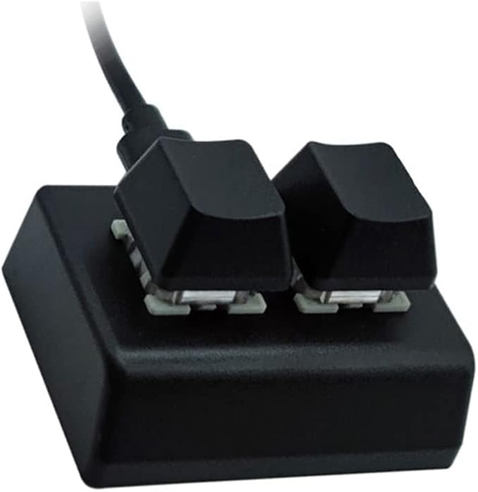 2 Keys Macro Programming Keyboard RGB Mini Keyboard Gaming Drawing Red