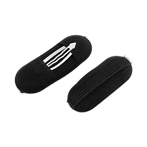 Snner 2 Pcs Magic Hair Styling Charming It Up Volume Bump Clip Sponge Hair Accessories Black