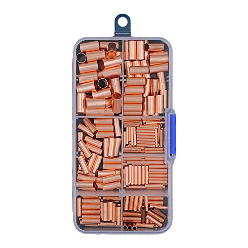 Sofialxc Pure Copper Crimp Tube Beads Findings For Ending Beading Cord & Wire Ends 250 Pieces cover