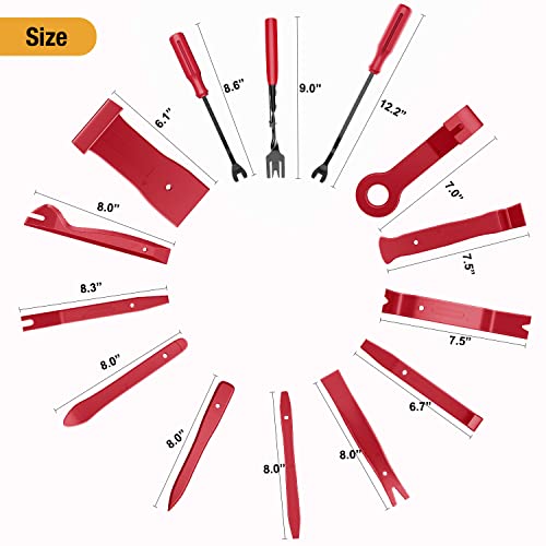 Gooacc 238Pcs Trim Removal Tool, Auto Push Pin Bumper Retainer Clip Set Fastener Terminal Remover Tool Adhesive Cable Clips Pry Kit Car Panel Radio Removal Auto Clip Pliers #TOP1