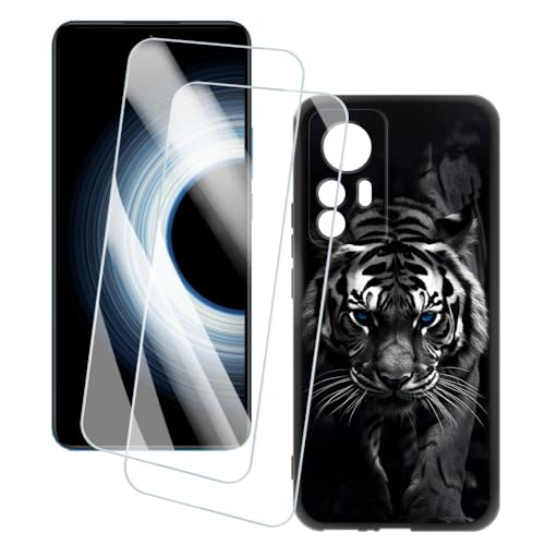 OAGELIM 2�Z�b�g �X�N���[���v���e�N�^�[ + �P�[�X Xiaomi Redmi K50 Extreme (6.67 �C���`) �Ƃ̌݊������� �A�[�e�B�X�e�B�b�N�J�X�^���v�����g�J�o�[�Ƌ����K���X�t�B���� �X�N���b�`�h�~ (��)