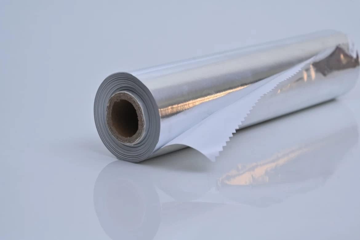 Magic Providers Paper Foil for Food Wrapping 1KG - Paper Foil with Aluminum Coating (White Peper on one Side and Aluminum on The Other Side) Width 285mm, 1KG foil Paper