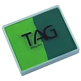 TAG Face and Body Paint - Split Cake 50g - Light Green and Medium Green