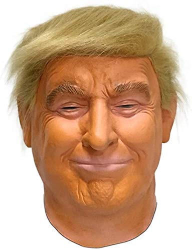 Donald Trump Masque en Latex avec Cheveux et autobronzant Président Politicien USA