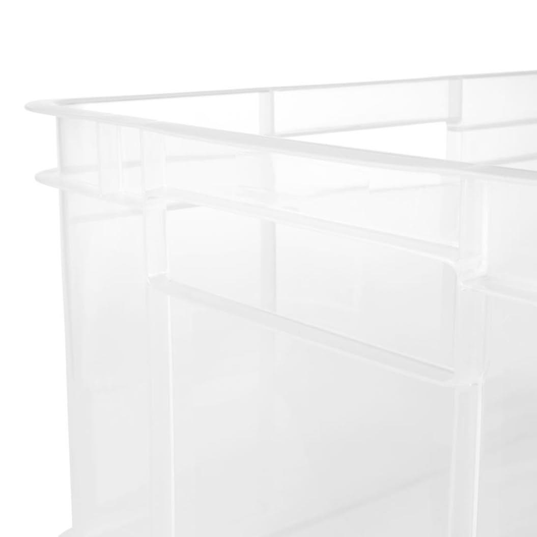 keeeper Pojemnik do przechowywania z uchwytami, Euro-Box XL, Polipropylen, 28 l, Bruno, Przezroczysty