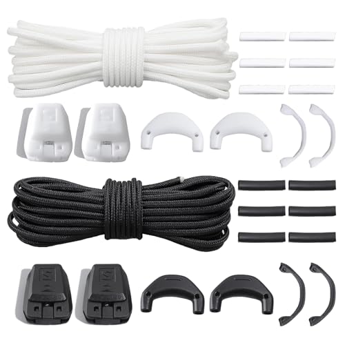 SNONESIY 2 Set Schnürsenkel Ohne Binden,Schuhbänder Ohne Binden,Schnellverschluss Schuhe,Schuhband Ohne Binden Sind für Salomon Speedcross-Skischuhe Geeignet,Quicklace Kit für Salomon