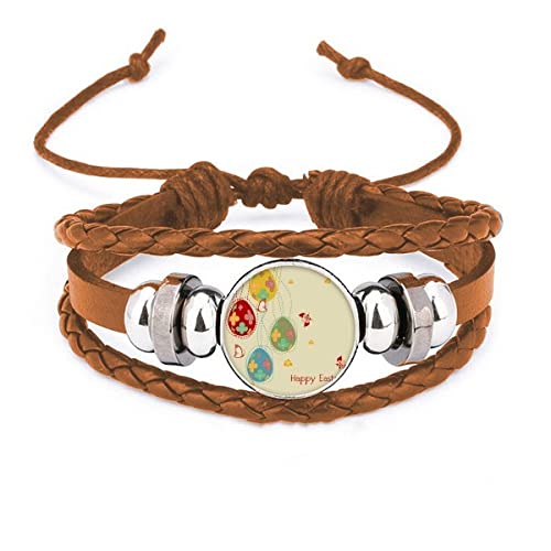 Bracelet en cuir cheval coloré anti-irritation pour Pâques