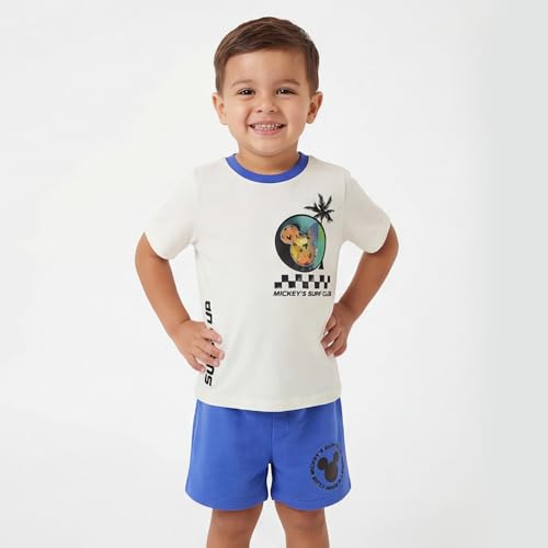 Image of Disney Mickey Mouse Lenticular Outfit for Boys, Toddler and Little Kids Clothes, T-Shirt and Shorts Set
