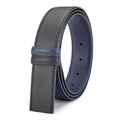 Men's Reversible Belt Cowhide Genuine Leather Replacement Belt Strap Width 34MM2