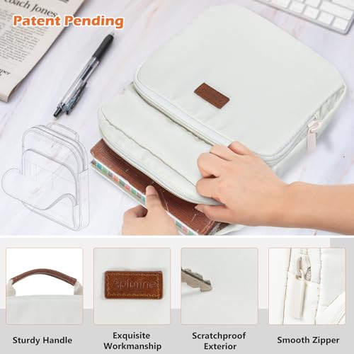 Aplufine Capa de Livro com Zíper, Bolsa de Livro 11