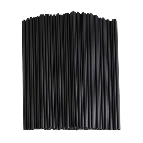 600 pitillos desechables negros de plástico 26 cm miniatura 1