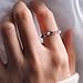 Tourmaline Amethyst Crystal Ring Handmade Silver Wire Wrap Beaded Braided Eternity Stackable Finger Ring Nature Stone Jewelry for Women Gift (tourmaline)