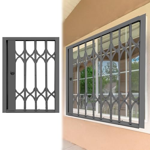 Sicherheits-Fenstergitter für den Außenbereich, Metall, zusammenklappbar, einbruchsicher, Sicherheitsgitter für Zuhause, Hotels und Eingangstüren, langlebige Fenstersicherheitslösung Sicherheits-Fenstergitter für den Außenbereich, Metall, zusammenklappbar, einbruchsicher, Sicherheitsgitter für Zuhause, Hotels und Eingangstüren, langlebige Fenstersicherheitslösung