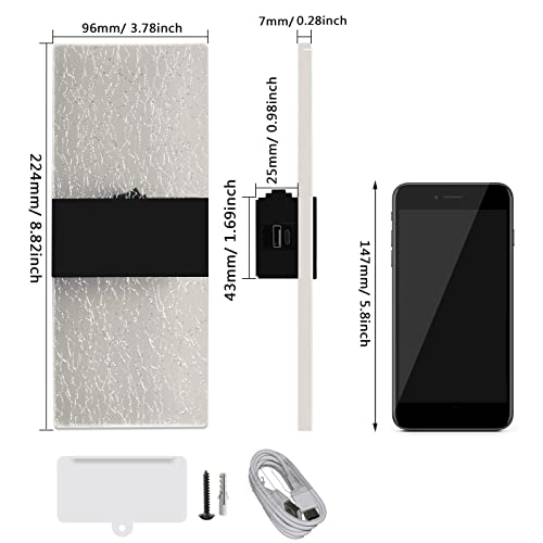 VOMI Lampada da Parete LED a Batteria con