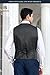 HISDERN Men's Suit Vest Grey Plaid Dress Slim Fit Formal Charcoal Waistcoat Tuxedo Classic V-Neck Solid Color Wedding Business